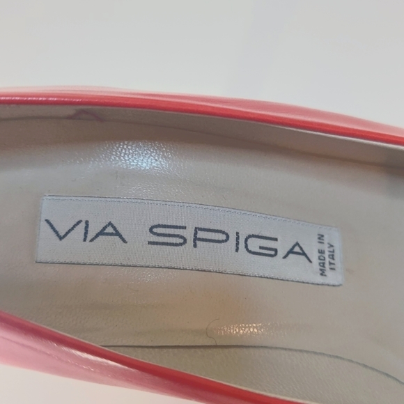 Via Spiga Vintage Red Leather Heels - Picture 6 of 12